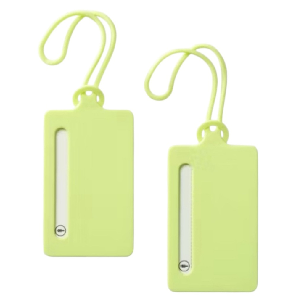 Lime Green Silicone Luggage Tags